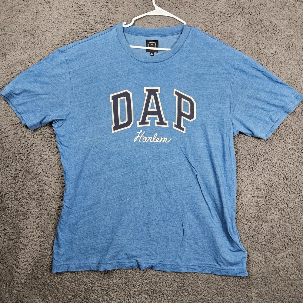 GAP x DAP Harlem T-Shirt Mens XL Light‎ Indigo Blue Cotton Short Sleeve